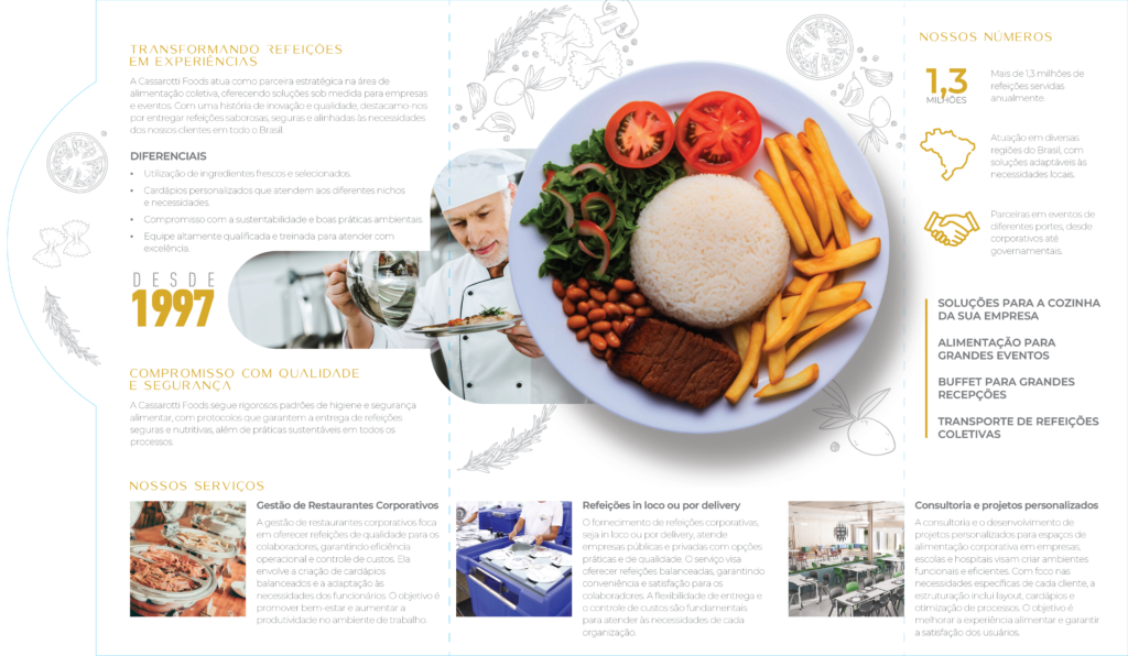 Case Cassarotti Foods - Folder institucional para equipe de vendas
